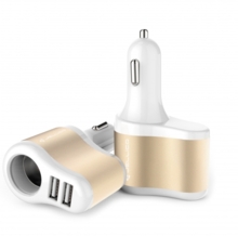 Переходник прикуриватель + 2 USB (SC-51)